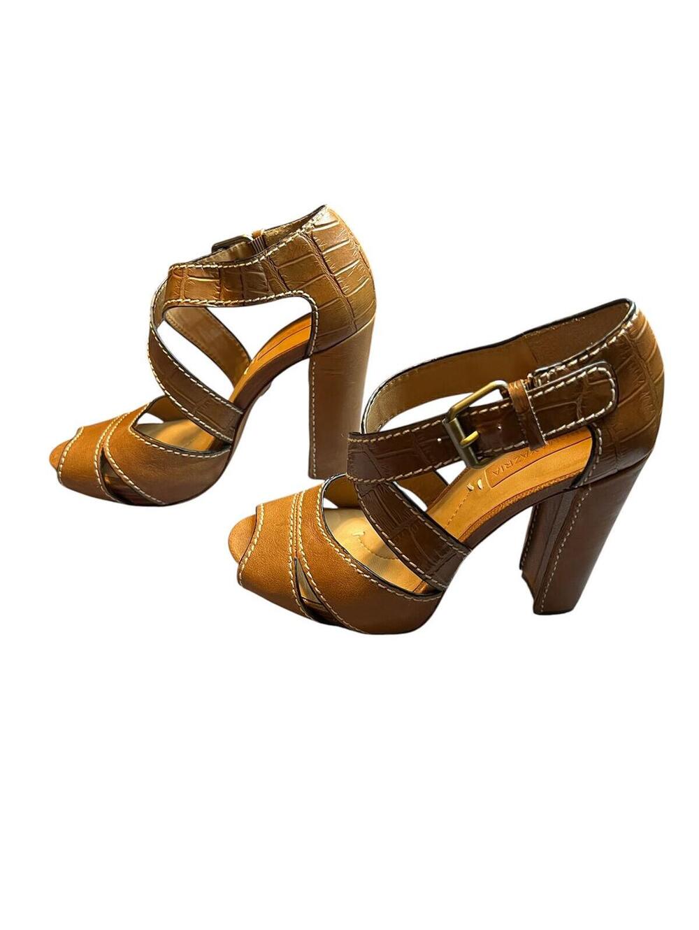 BCBGMAXAZRIA | PAYTON1 Bruana Brown Platforms | 70s, Croc , Indie| Size 6B - Picture 5 of 8